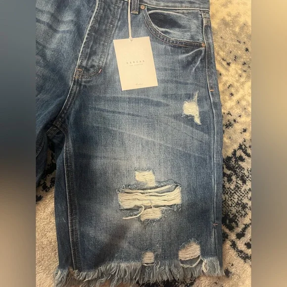KanCan Blue Denim Jeans Shorts - Picture 4 of 12
